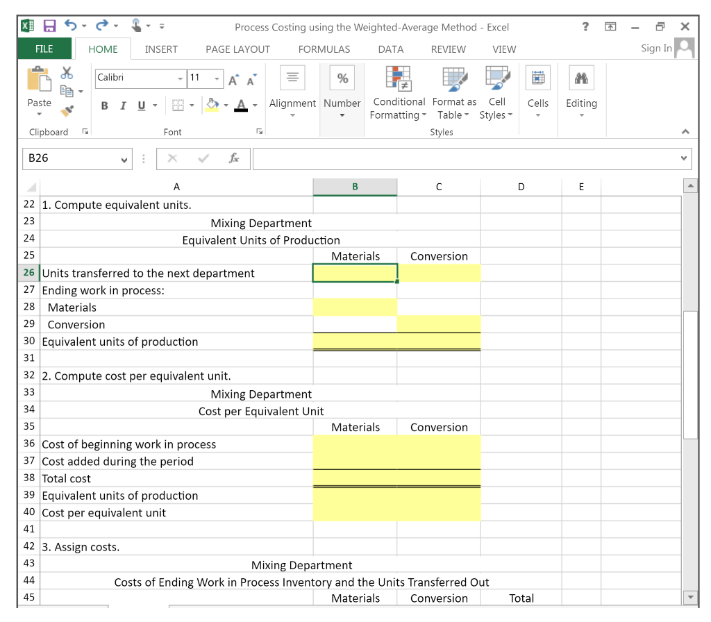 - Sign In FILE HOME INSERT PAGE LAYOUT FORMULAS DATA REVIEW VIEW