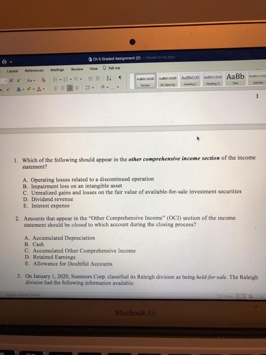  8 Ch Graded Assignment (2) amd te me Mailings Review View