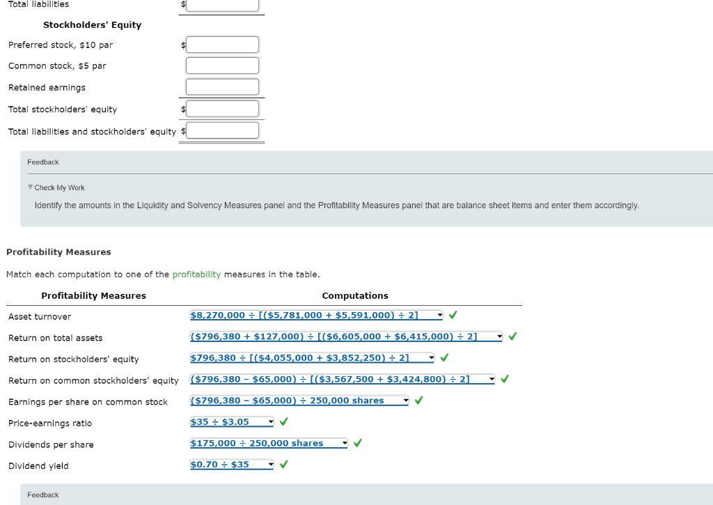 just the computations for common analytical measures, you can figure out many
