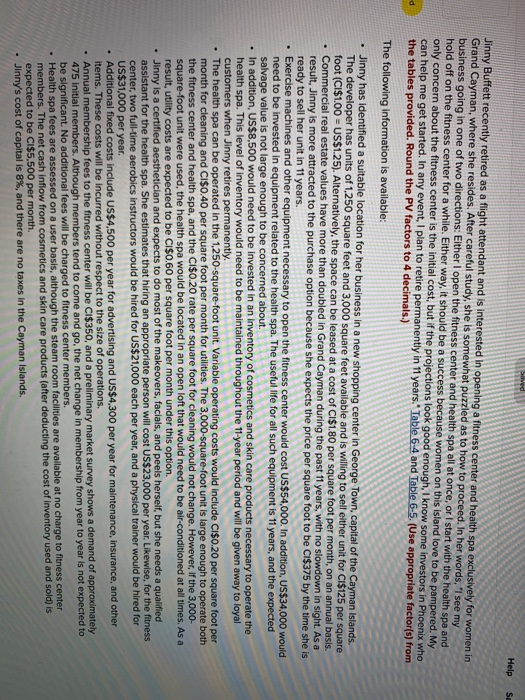  Sied Help d . . Jinny Buffett recently retired as a