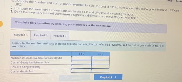 showed the following Inventory, December 31, using FIFO - 50 Units @