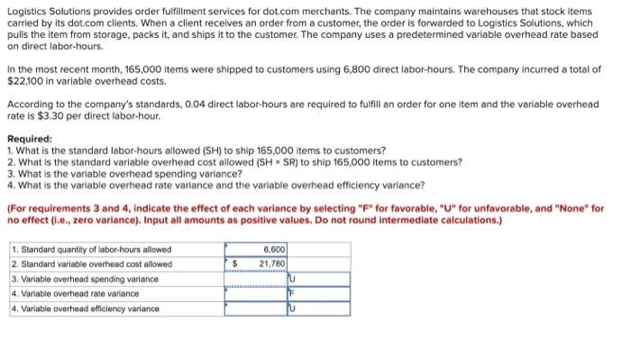 help Logistics Solutions provides order fulfillment services for dotcom merchants. The company