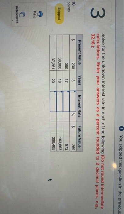  You skipped this question in the previous 3 Solve for the