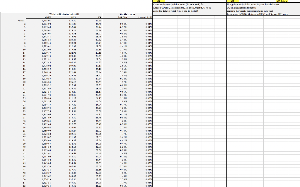 Q11 Compute the workly dollar num (for each week) for Azezon