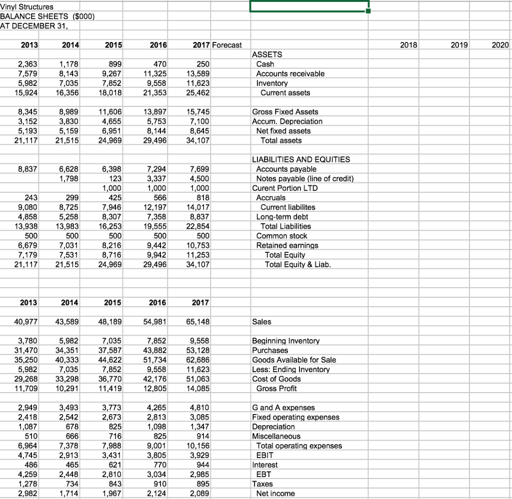 Introduction to Financial Forecasting Vinyl Structures (VS) VS has experienced rapid growth