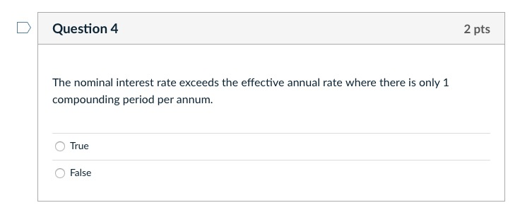 it unacceptable would be an increase in the discount rate. True False