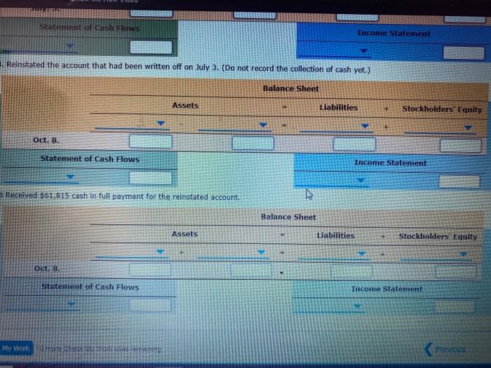 Depot Company, a restaurant supply company that uses the allowance method of