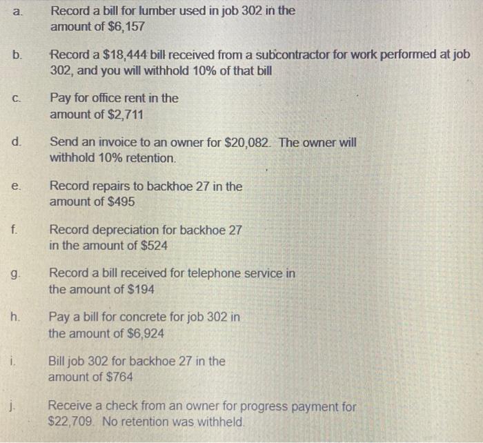 complete Section a. b. Ic C d. e Record a bill for