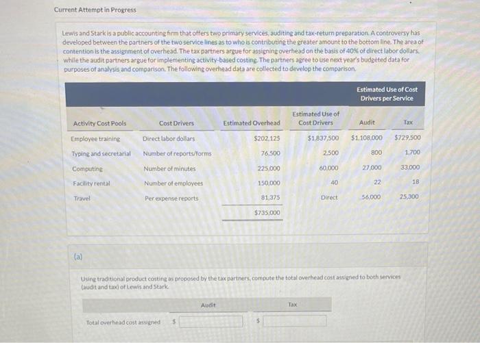  Current Attempt in Progress Lewis and Stark is a public accounting