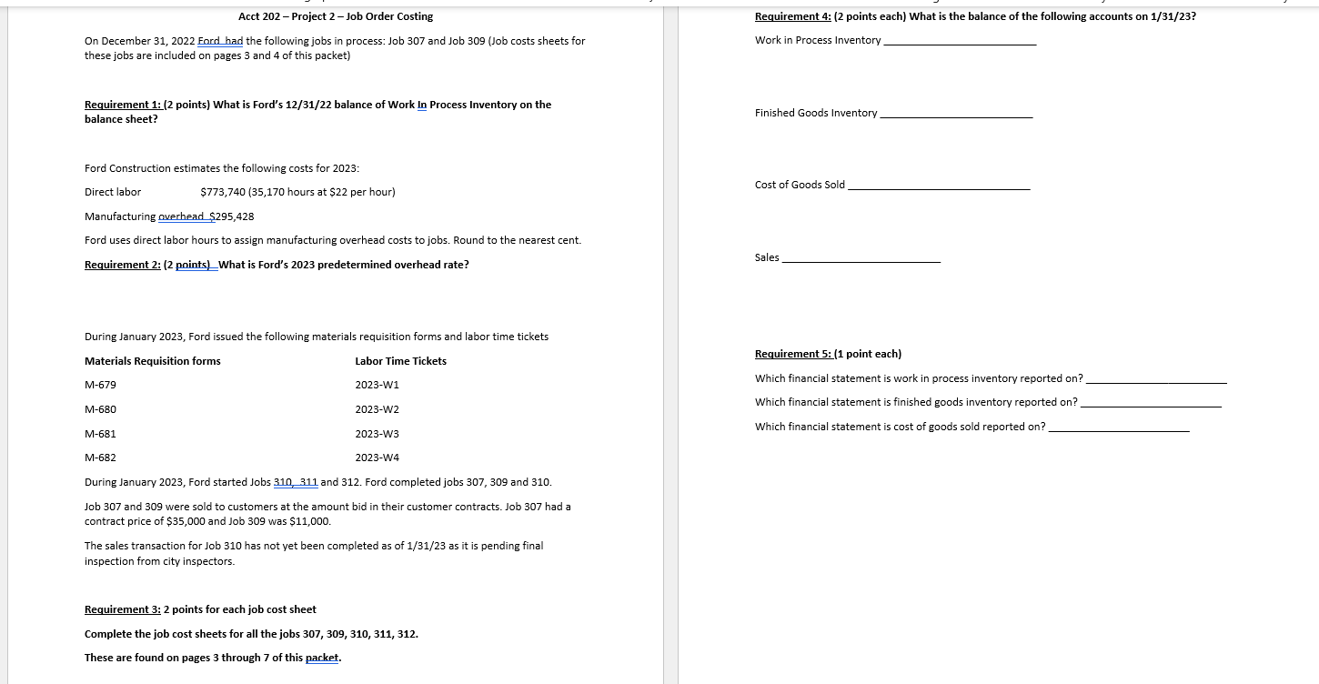 HE NEED HELP WITH QUESTION #3 Requirement 1: (2 points) What