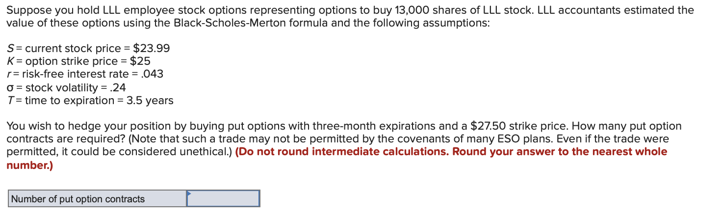 Inc., had outstanding employee stock options representing over 279 million shares of