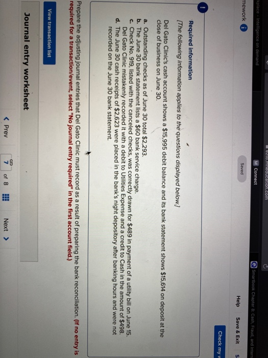  210.neducation.com kplace - Intelligence on demand Connect Smartbook Chapter 8: Cash,