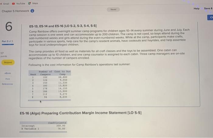  YouTube Maps Help Save & Chapter 5 Homework CI 6 Part