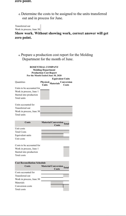 you need to fill in. Prepare a schedule showing physical units of