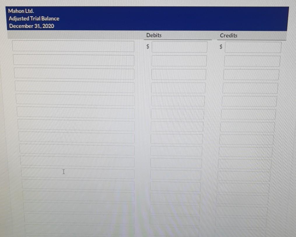 Ltd. On December 31, 2020, the company hadits year end. Eric's boss