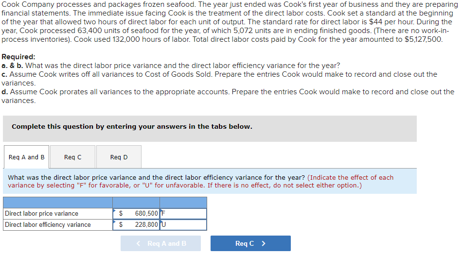  I only need the journal entries for "Req C - Part