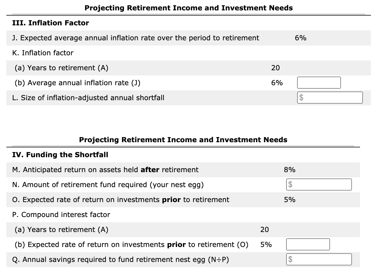 and plan to retire when they reach age 65. Alex will have