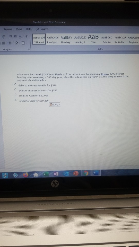  New Microsoft Word Document Review View Help Search - 21 AoBbccdd