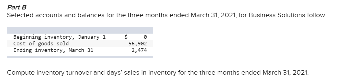 Solutions is evaluating her inventory to determine whether it must be adjusted