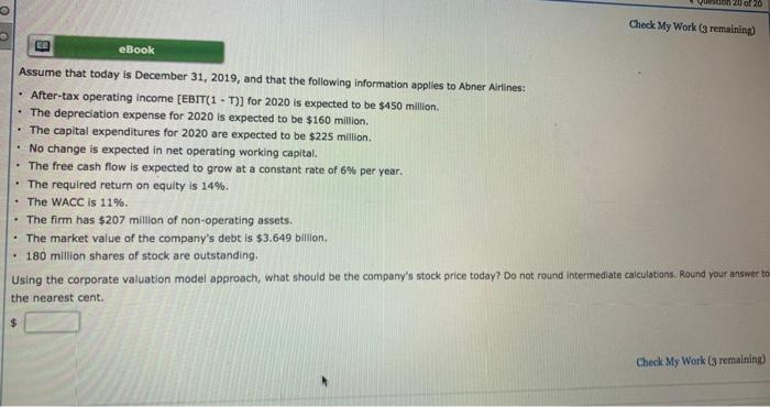 of $2.25 at the end of the year (l.e., D1 - $2.25),