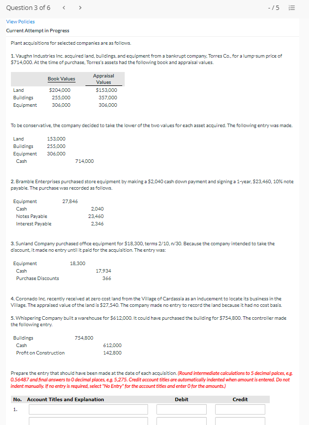 Question 3 of 6 Attempt in P Plant for are I. Ind'_Etriu