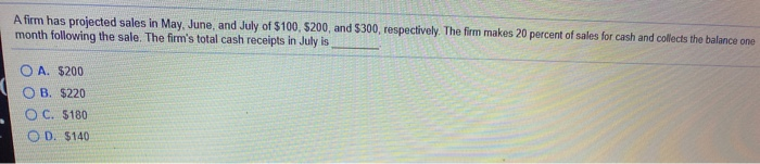 the prediction of a firm's sales over a given period through the
