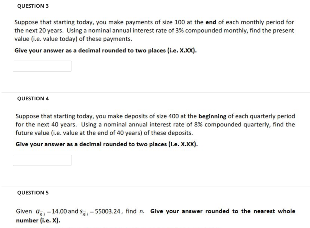 Need help on these 3 question please! QUESTION 3 Suppose that starting
