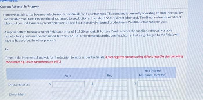  View Policies Current Attempt in Progress Pottery Ranch Inc has been