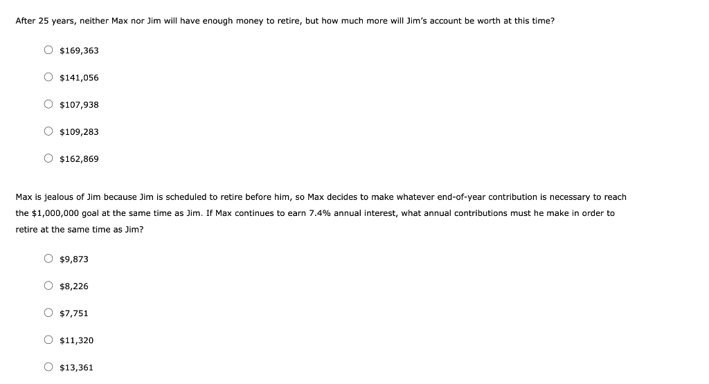 retirement account. At the end of each year, he will contribute $4,500