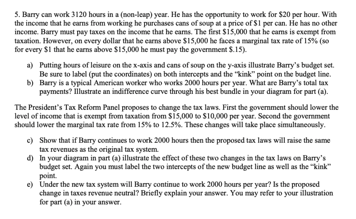 Hello, I only need help for d) e), Please answer d) e)!