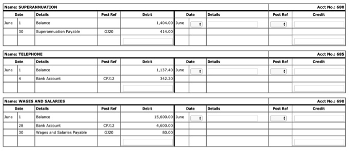 Charges Cleaning Depreciation Discounts Given Electricity Freight Expense Insurance Interest Expense Motor