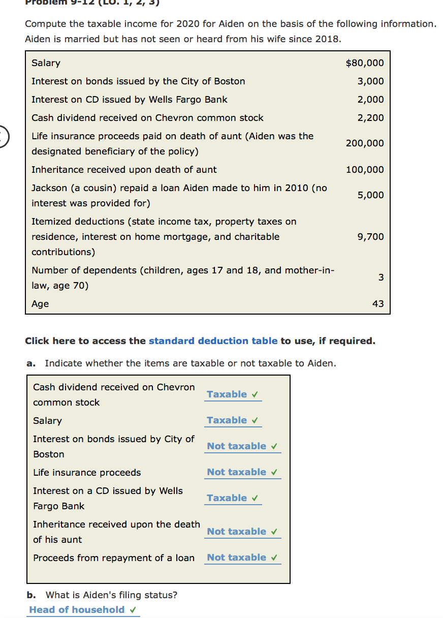 I just need help with D thank you Problem 9-12 Compute the