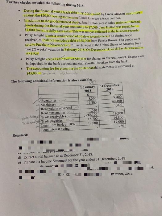 balance. Not a control account. Not A statement of changes in equity.