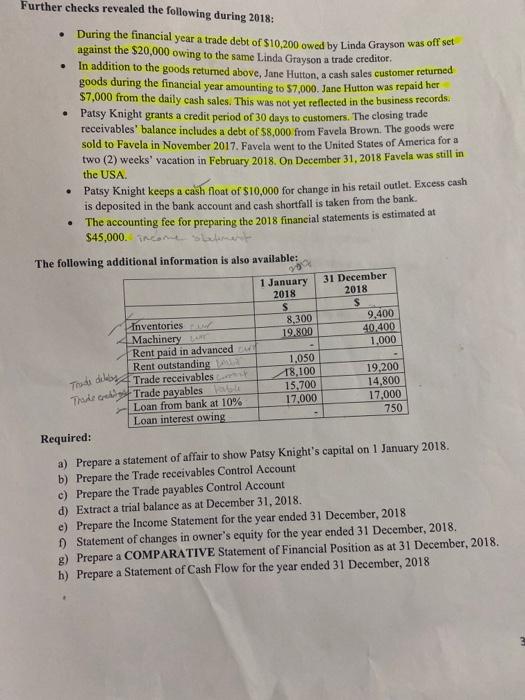 Just a trial balance. the list of assets liabilities and equity with