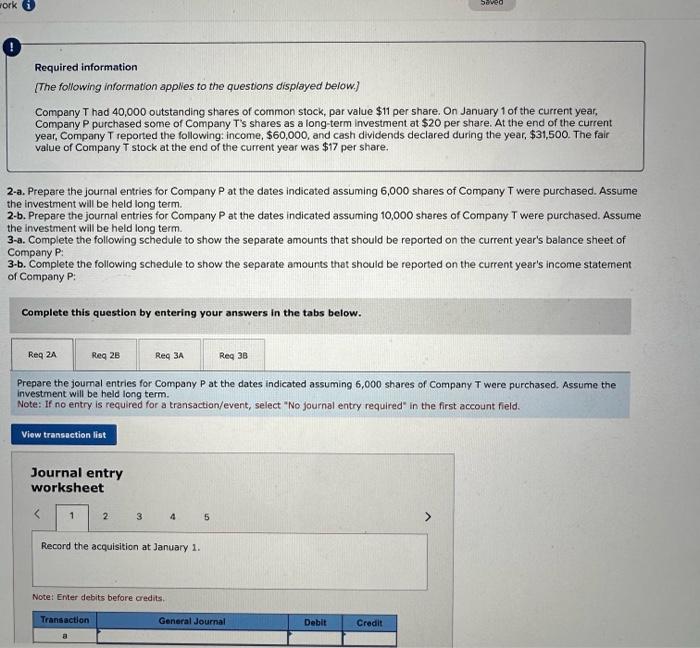 questions displayed below.] Company T had 40,000 outstanding shares of common stock,