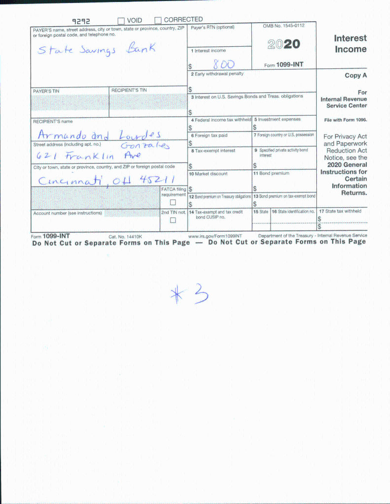 return. Armando is self-employed as a dentist, and Lourdes is a college