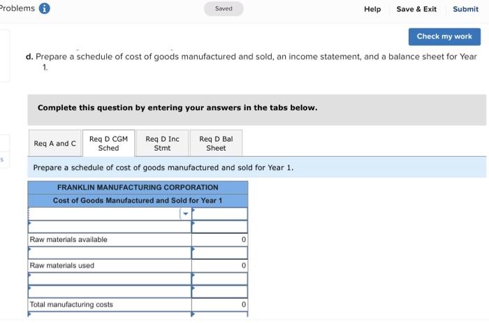Manufacturing Corporation was started with the issuance of common stock for $75,000.