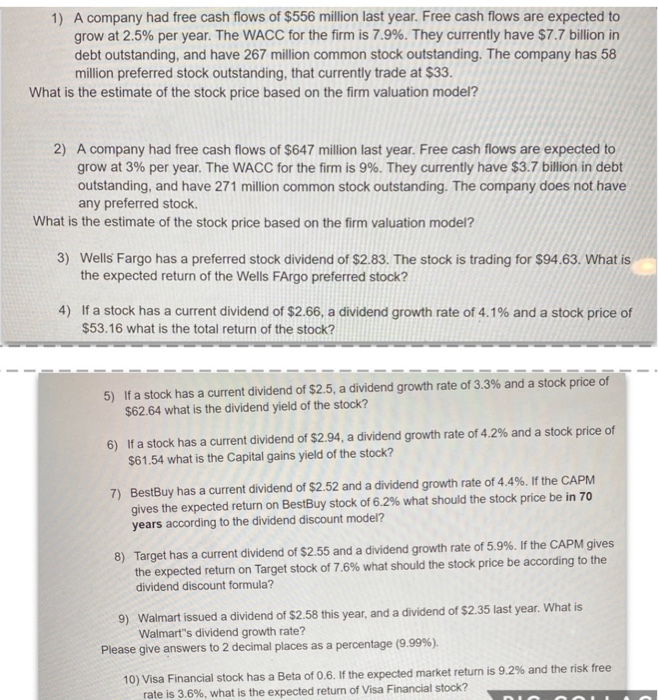 *EACH* QUESTION PLEASEEEE HELP W WORK 1-10 :(((( 1) A company had