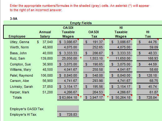 my homework assingment in excel i have to show the excel formula