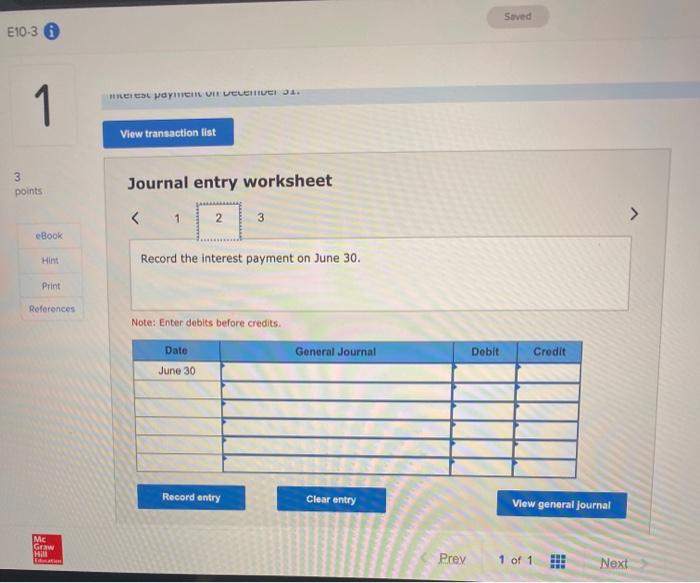 interest semiannually on June 30 and December 31. The bonds are sold