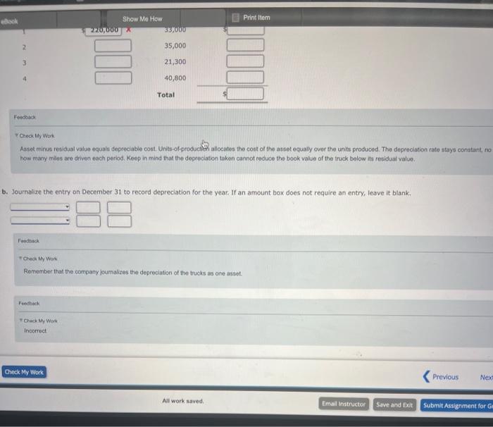 Accumulated Depreciation-Trucks is $120,740. Details of th ledger are as follows: a.