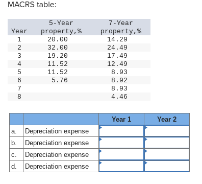  Problem 8-30A (Algo) Calculating depreciation expense using four different methods LO