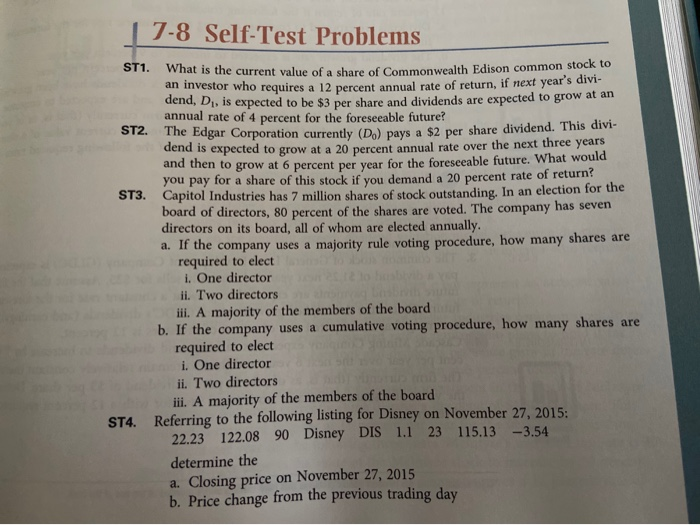 Answer the following questions: 1. What should the current market price be