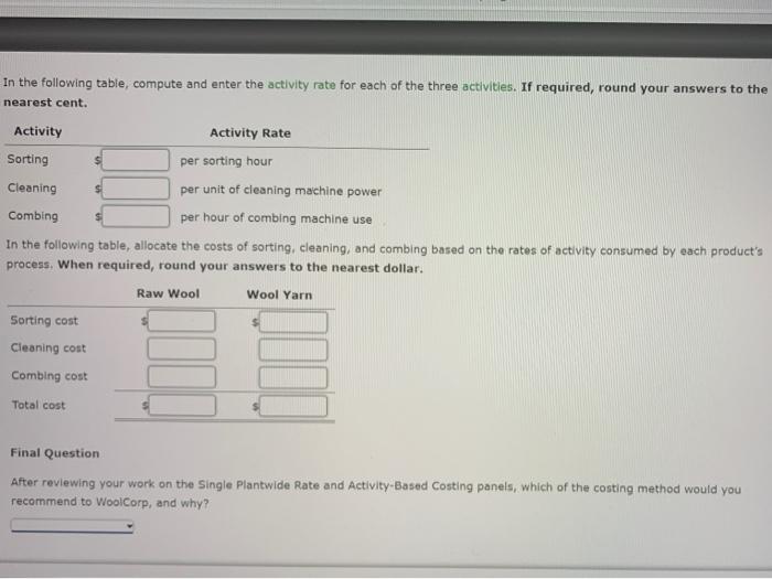 its method of assigning overhead to products. You've just been hired as