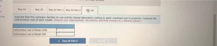 a Model X200 requires $39 in direct materials per unit, and model