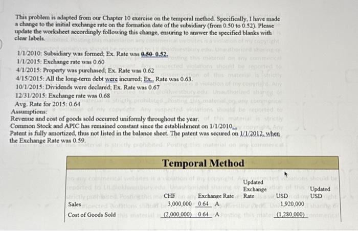  This problem is adapted from our Chapter 10 exereise on the