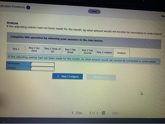 not been made for the month, by what amount would net income