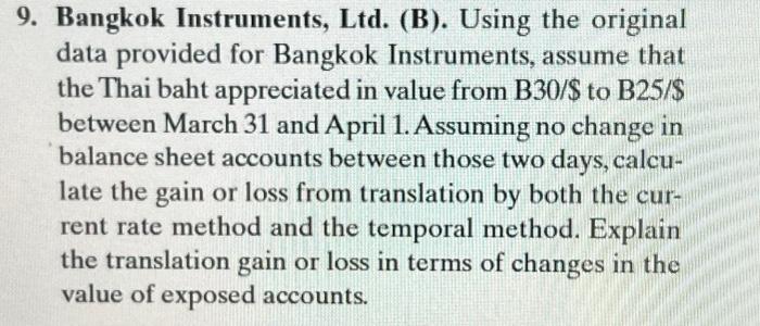  please respond to the question 9 the original data is provided