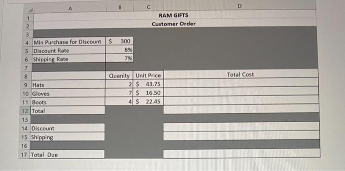 order placed with a company that manufactures and sells winter clothing. Currently