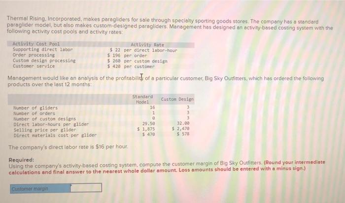 Please help answer this question. Thermal Rising, Incorporated, makes paragliders for sale